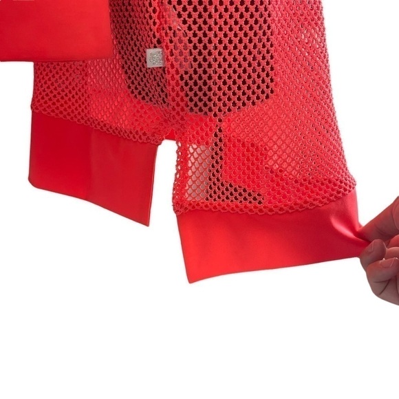 EUC La Vie En Rose Aqua swimsuit coverup, mesh, bright coral, O/S - Picture 5 of 13